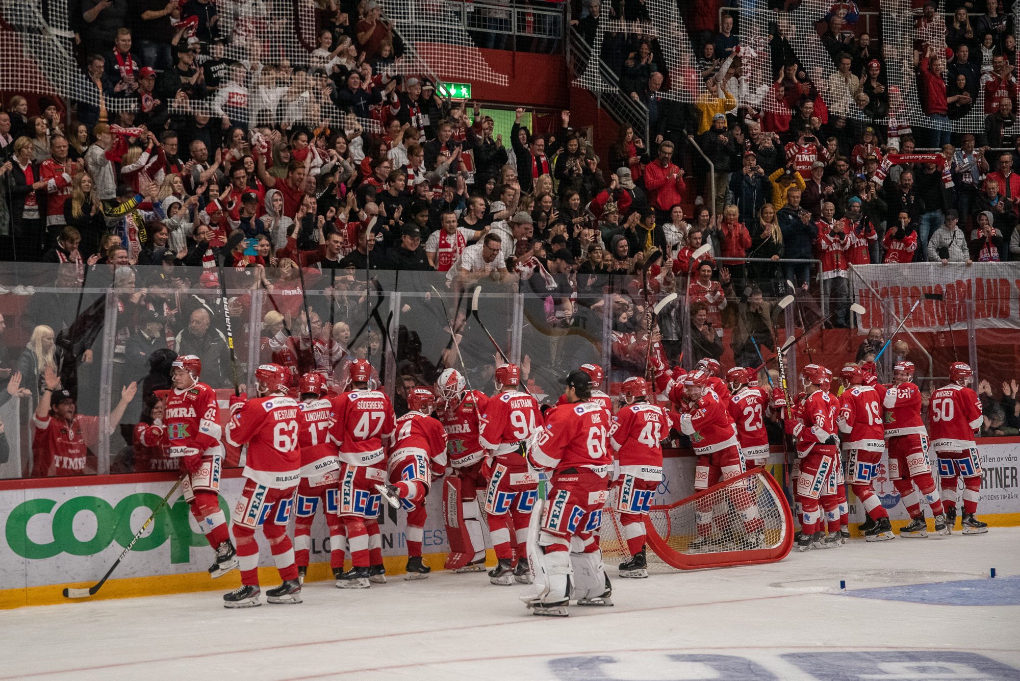 39 Timrå IK - Modo Hockey Västra stå publik fira